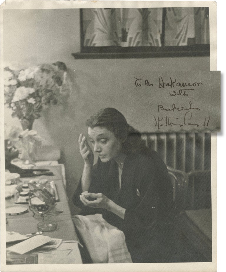 Book #154874] Collection of seven original photographs of Katharine Cornell backstage, circa...