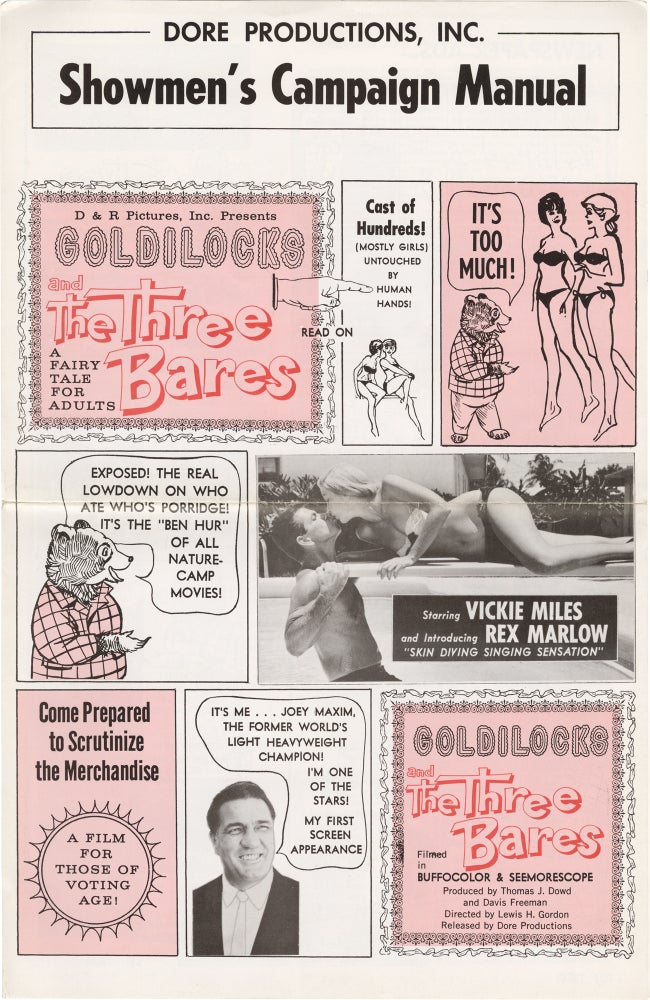 Book #154904] Goldilocks and The Three Bares (Original pressbook for the 1963 film). Herschell...