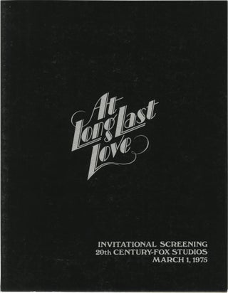 Book #154918] At Long Last Love (Original program for the 1975 film). Peter Bogdanovich, Cybill...
