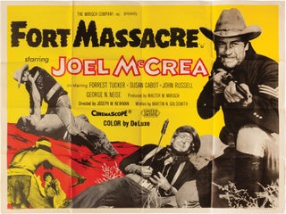 Book #154930] Fort Massacre (Original poster for the UK release of the 1958 film). Forrest Tucker...