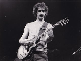 Book #154964] Original photograph of Frank Zappa in Berlin, 1984. Frank Zappa, Ronald Siemoneit,...