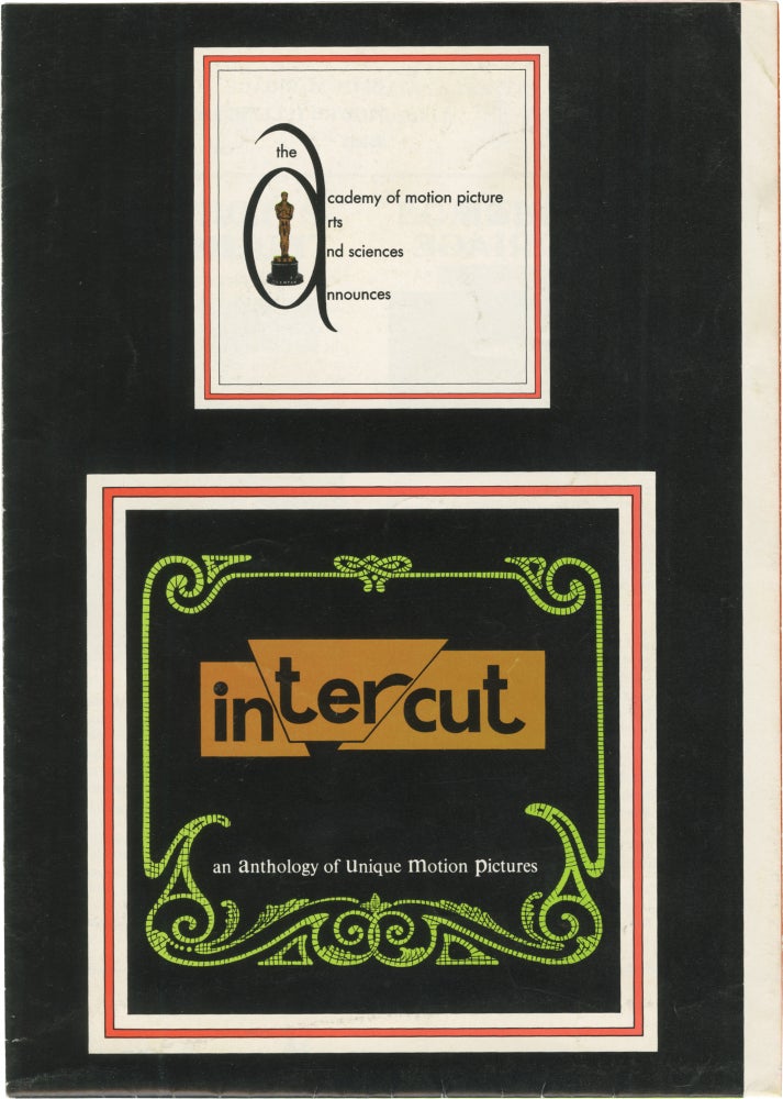 [Book #154965] Intercut: An Anthology of Unique Motion Pictures. The Academy of Motion Picture Arts and Sciences.