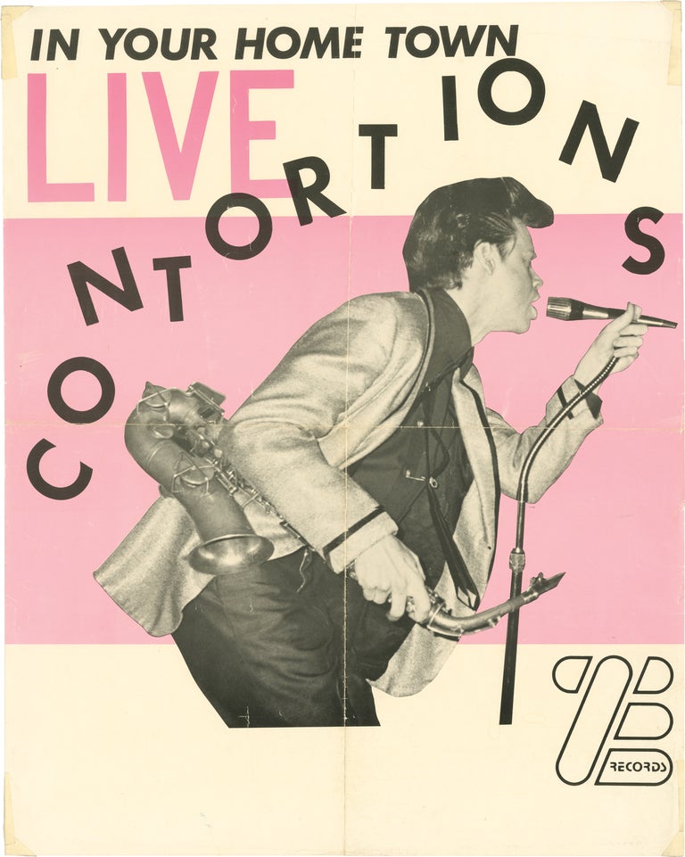 [Book #154984] Original 1979 [James Chance and the] Contortions tour poster. James Chance, the, artist.