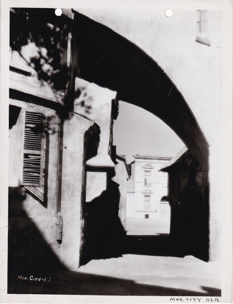 Three original keybook photographs taken at Fox Movietone City, circa 1930s