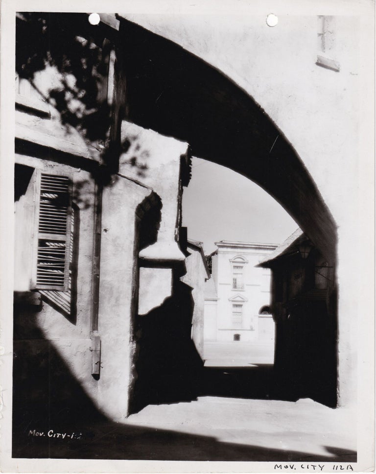 Three original keybook photographs taken at Fox Movietone City, circa 1930s