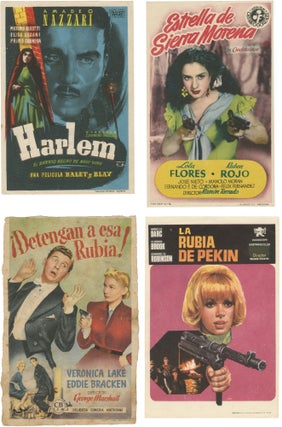 Book #155005] Women with Guns (Collection of 36 Spanish film heralds, 1937-1969). Heralds