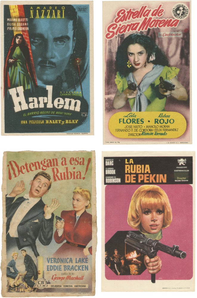 Book #155005] Women with Guns (36 Spanish film heralds, 1937-1969). Heralds