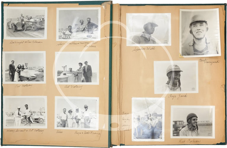 [Book #155078] Archive of 63 original photographs relating to Southern California Midget Auto Racing and African American driver Rajo Jack. Auto racing, Midget racing, Rajo Jack.