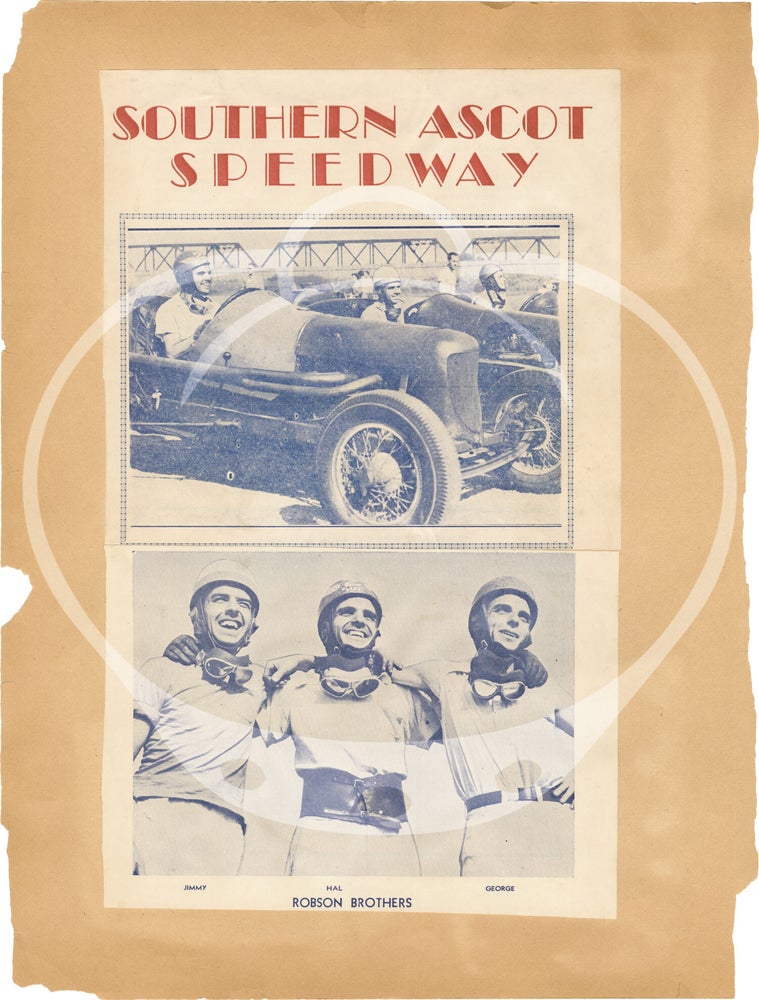 Archive of 63 original photographs relating to Southern California Midget Auto Racing and African American driver Rajo Jack