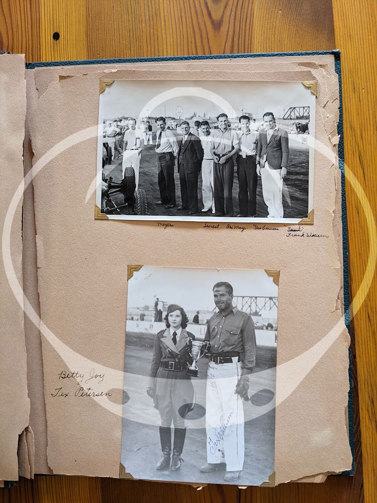 Archive of 63 original photographs relating to Southern California Midget Auto Racing and African American driver Rajo Jack
