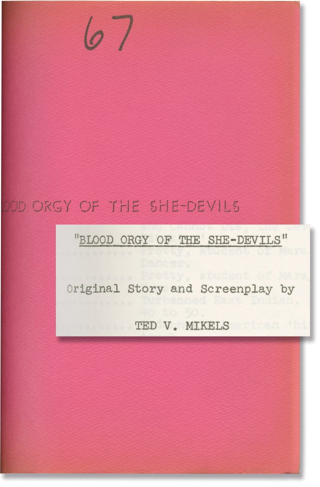 [Book #155115] Blood Orgy of the She-Devils. Ted V. Mikels, Tom Pace Leslie McRay, Victor Izay, screenwriter director, starring, starring.