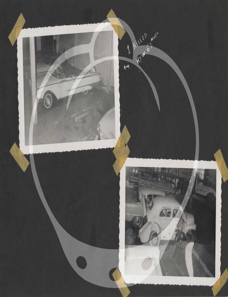 Archive of photographs, newspaper clippings, and ephemera regarding automobiles and automobile accidents, 1963-1966