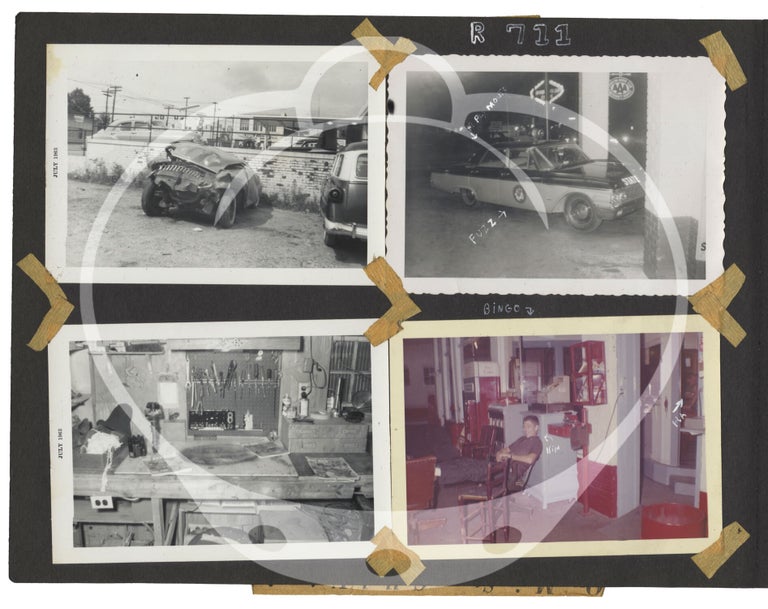 Archive of photographs, newspaper clippings, and ephemera regarding automobiles and automobile accidents, 1963-1966