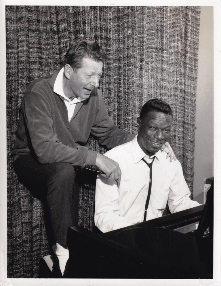 Book #155301] Original photograph of Nat King Cole and Danny Kaye, 1963. Nat King Cole Danny...