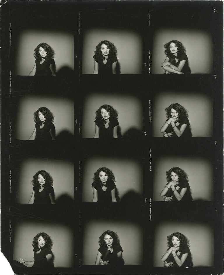 Collection of twelve original oversize double weight photographs, twelve contact sheets, and six original photographs, circa 1970s
