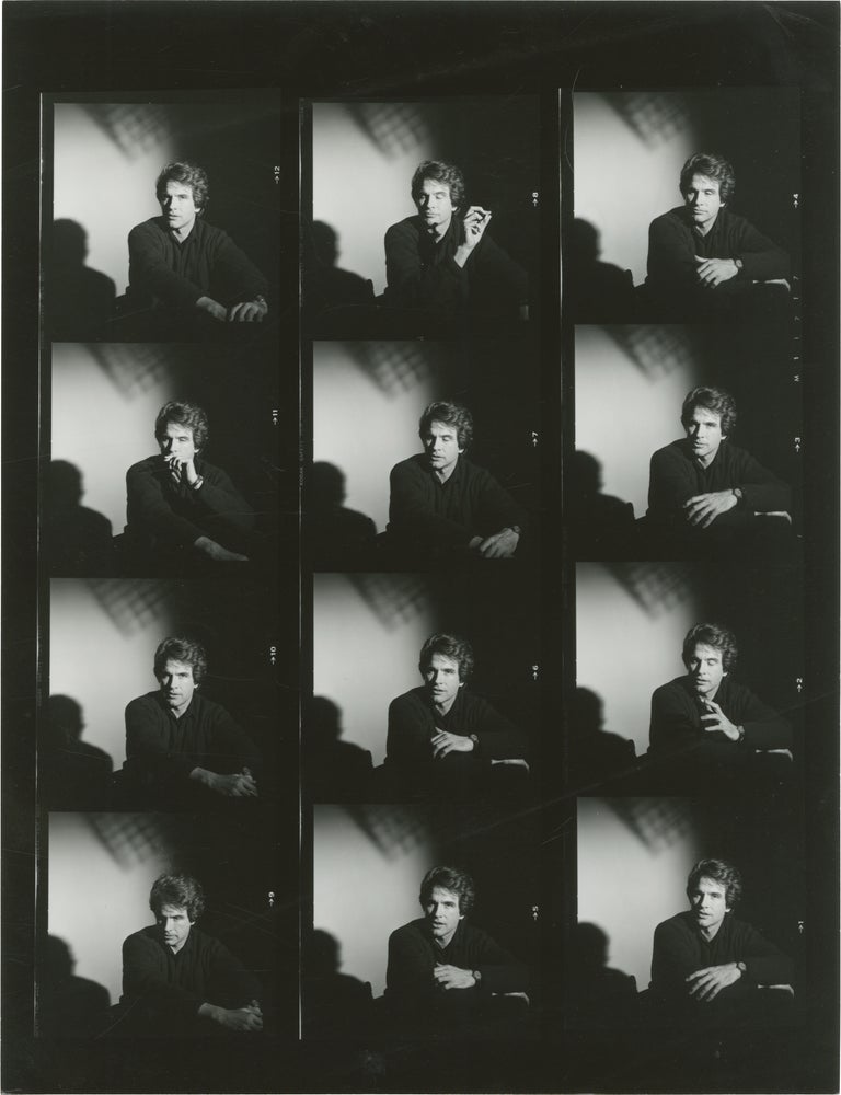 Collection of twelve original oversize double weight photographs, twelve contact sheets, and six original photographs, circa 1970s