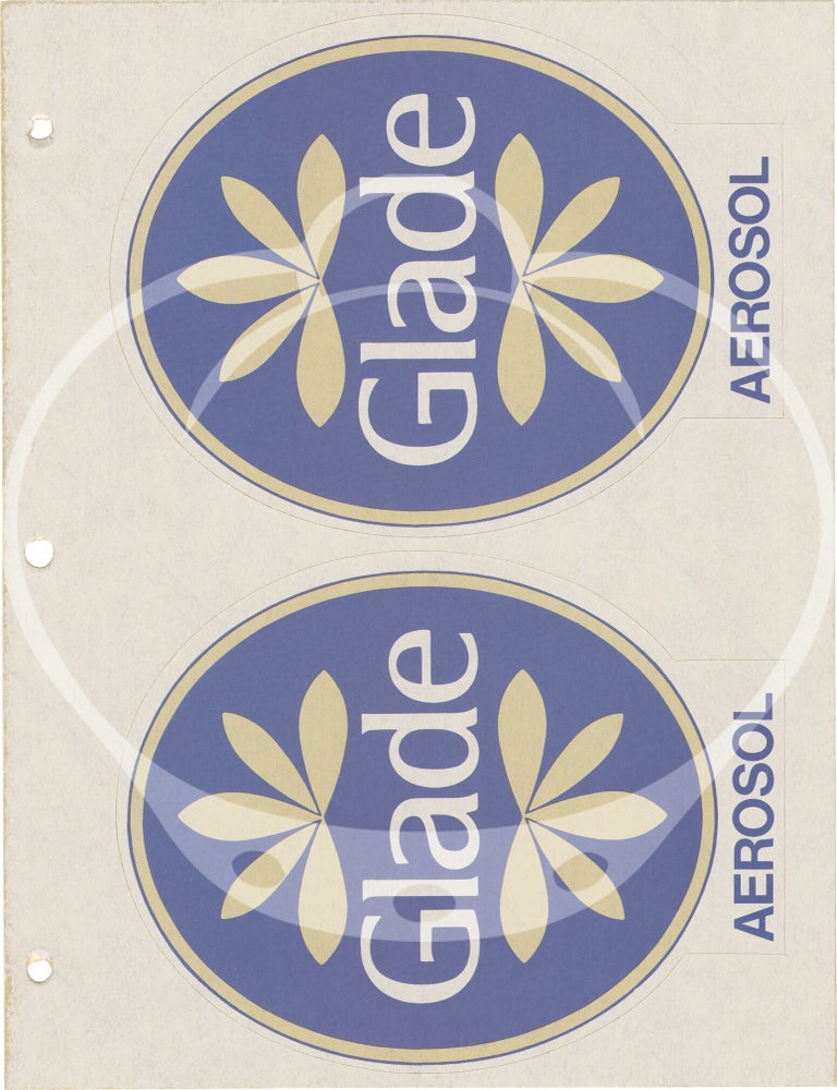 Archive of 26 original die-cut wax-based advertising stickers, circa 1980s