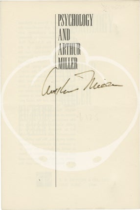 Psychology and Arthur Miller