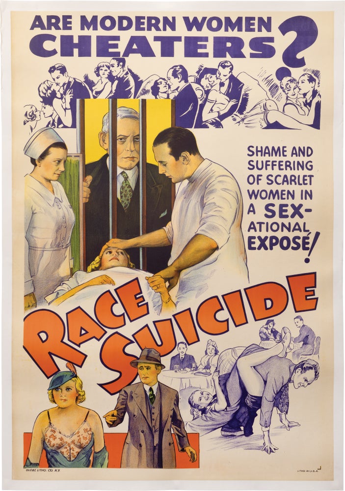 Book #155557] Race Suicide (Original poster for the 1938 film). S. Roy Luby, Lona Andre Willy...