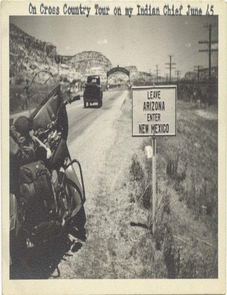 Book #155596] Archive of 30 original photographs documenting two motorcycle trips through the...
