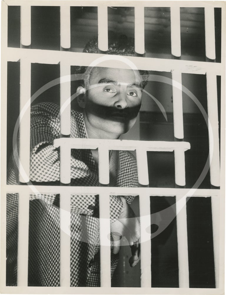 Archive of of five original oversize photographs of Frank Avilez, the San Francisco "Black-Gloved Rapist," 1947