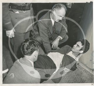 Archive of of five original oversize photographs of Frank Avilez, the San Francisco "Black-Gloved Rapist," 1947