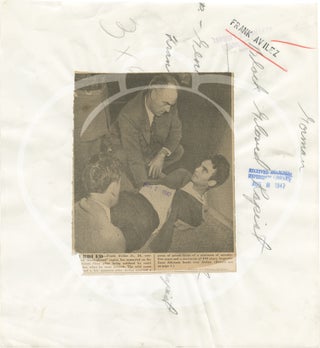 Archive of of five original oversize photographs of Frank Avilez, the San Francisco "Black-Gloved Rapist," 1947