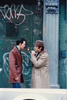 Book #155636] Donnie Brasco (Original photograph of Johnny Depp and Al Pacino on the set of the...