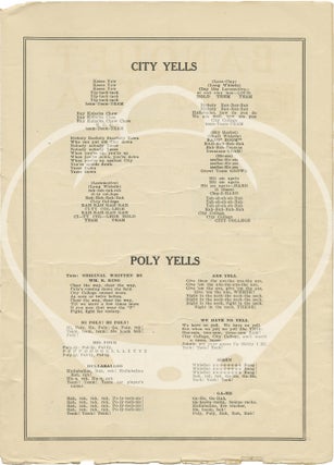 Original program for a 1925 Baltimore City College vs. Baltimore Polytechnic Institute football game