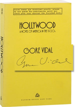 Book #155734] Hollywood (Uncorrected Proof, signed). Gore Vidal