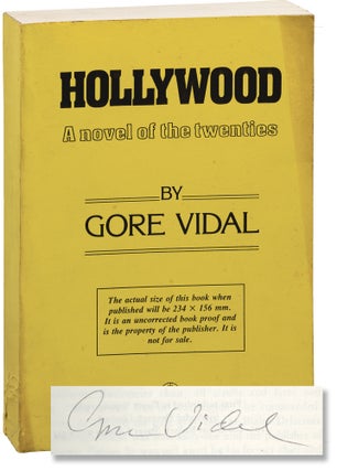 Book #155735] Hollywood (UK Uncorrected Proof, signed). Gore Vidal