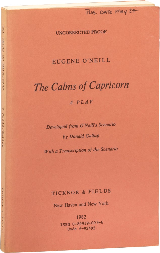 Book #155738] The Calms of Capricorn (Uncorrected Proof). Eugene O'Neill