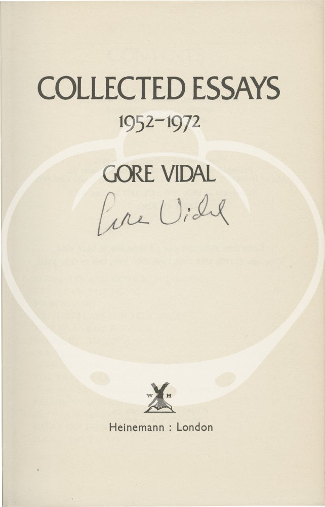 Collected Essays: 1952-1972