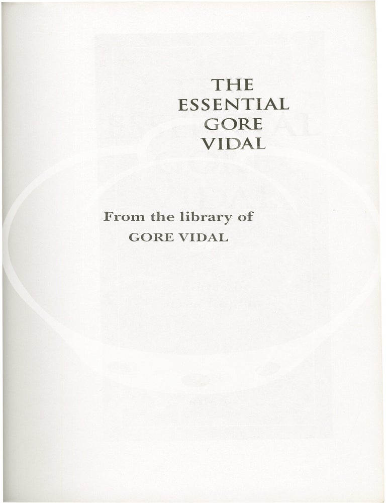The Essential Gore Vidal