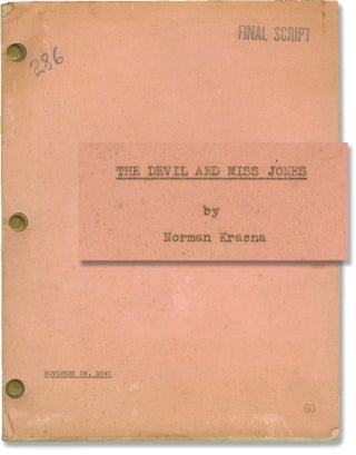 Book #155765] The Devil and Miss Jones (Original screenplay for the 1941 film). Sam Wood, Norman...
