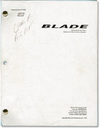 Book #155767] Blade (Original screenplay for the 1998 film). Stephen Dorff Wesley Snipes, Kris...