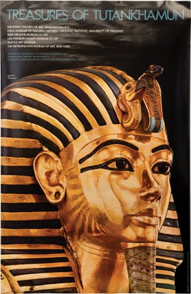Book #155838] Treasures of Tutankhamun (Original poster from the 1976 exhibition, 3/4 profile...