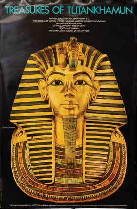 Book #155839] Treasures of Tutankhamun (Original poster from the 1976 exhibition, frontal...