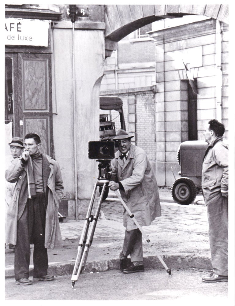 Book #155857] Mon Oncle (Original photograph of Jacques Tati on the set of the 1958 film)....