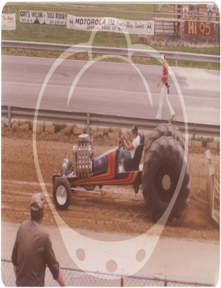 Archive of 148 original vernacular photographs of custom truck and tractor pulls