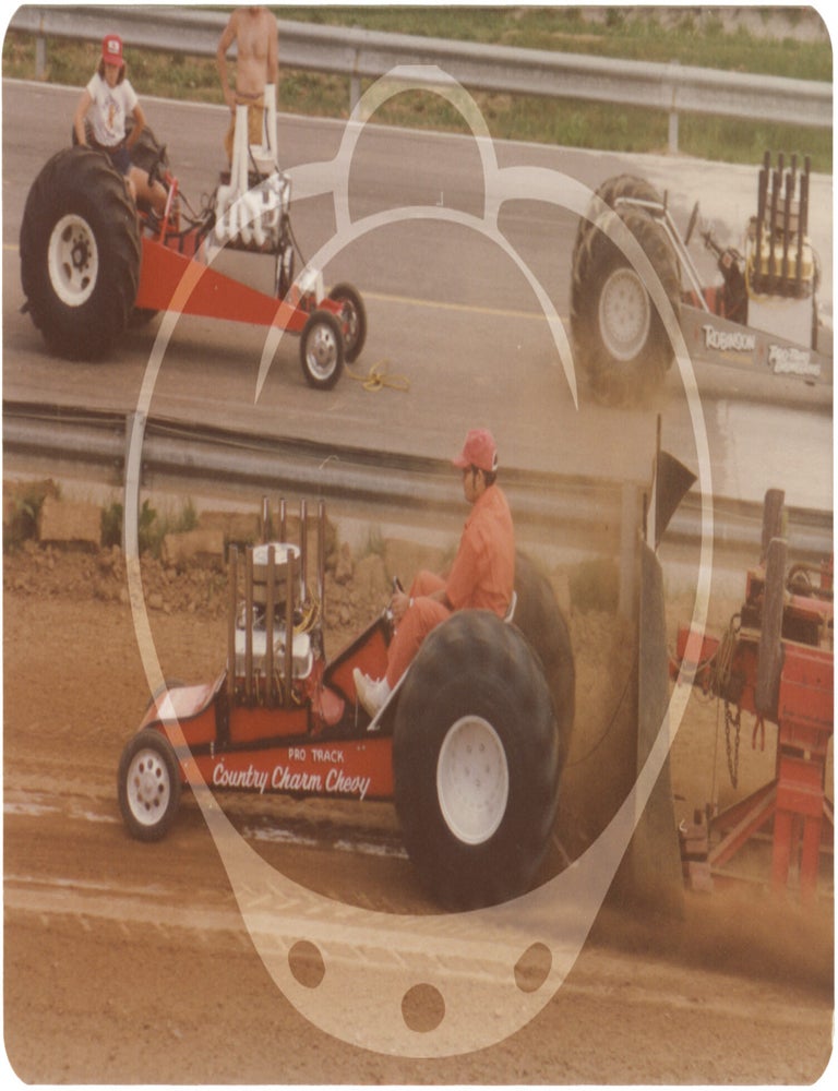 Archive of 148 original vernacular photographs of custom truck and tractor pulls