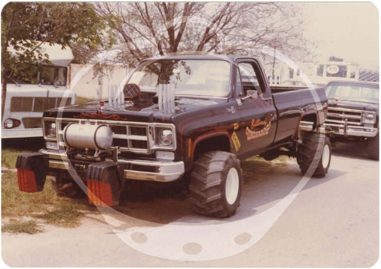 Archive of 148 original vernacular photographs of custom truck and tractor pulls