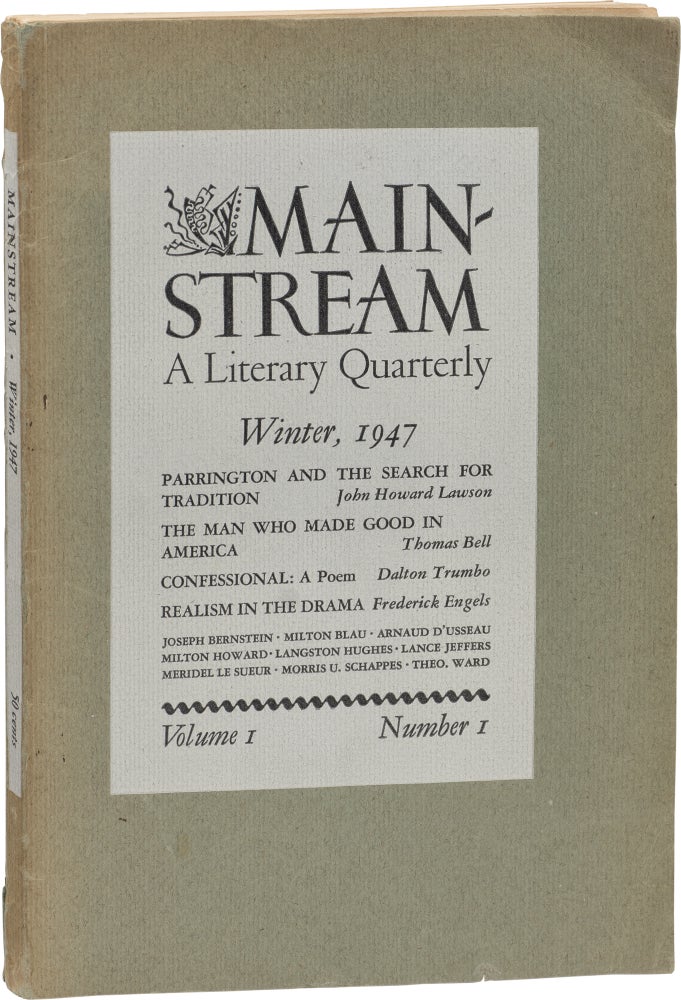 Book #155978] Mainstream: Volume I, Number I (First Edition). Dalton Trumbo Langston Hughes,...