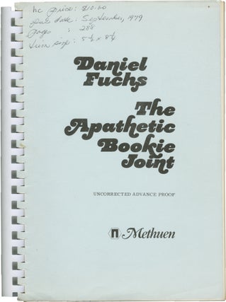 Book #155979] The Apathetic Bookie Joint (Advance Uncorrected Proof). Daniel Fuchs
