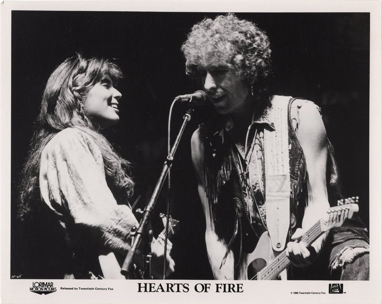 Book #156035] Hearts of Fire (Two original photographs of Bob Dylan from the 1987 film). Bob...