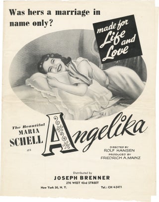 Book #156116] Angelika [Affairs of Dr. Holl] (Original pressbook for the US release of the 1951...