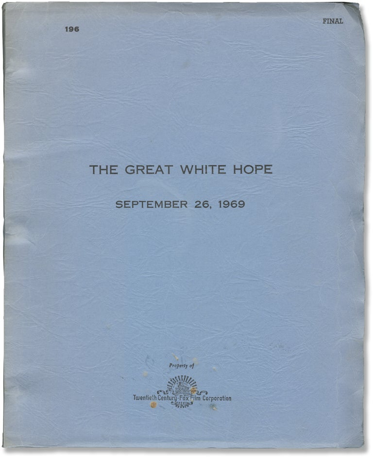 Book #156231] The Great White Hope (Original screenplay for the 1970 film). Martin Ritt, Howard...