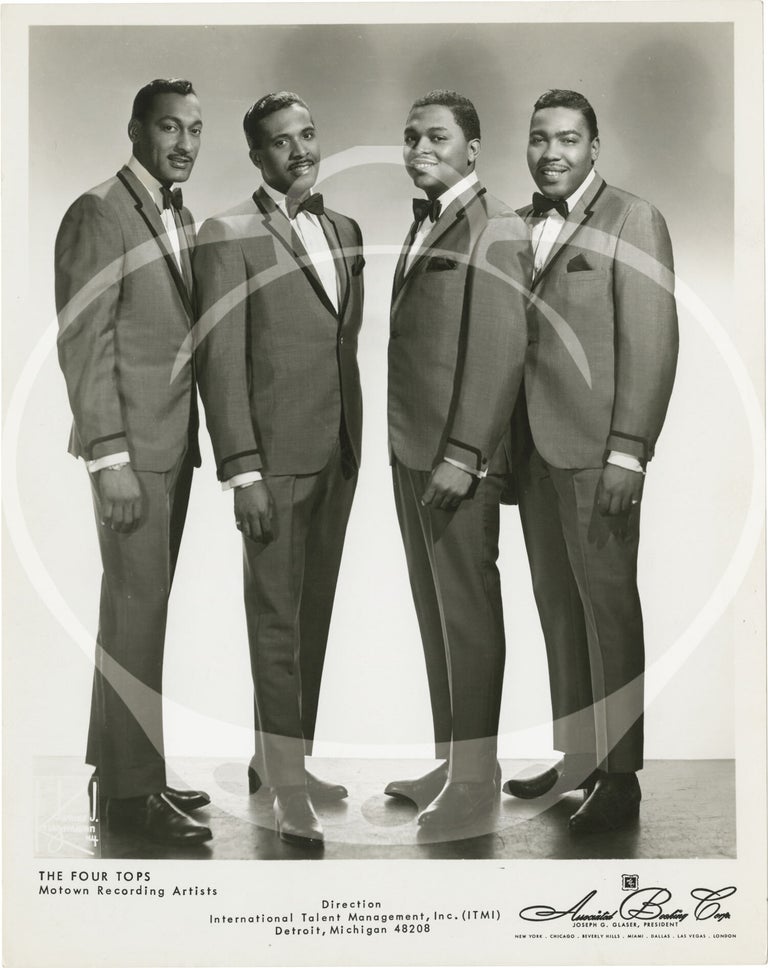 Six original publicity photographs of The Four Tops, circa 1965