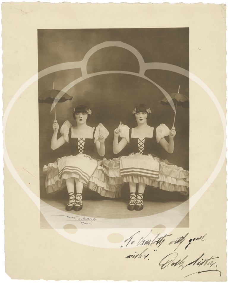 Collected archives of 40 original photographs of The Dolly Sisters, circa 1910s-1920s