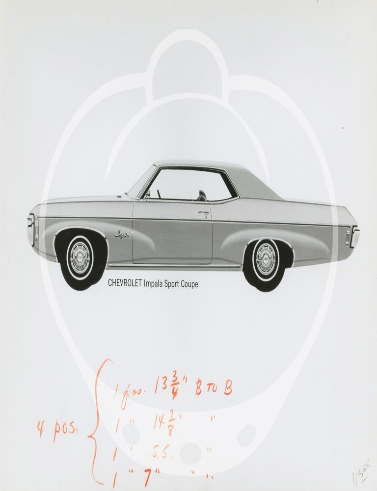 Archive of 48 original publicity photographs of the 1969 Chevrolet lineup of cars and trucks